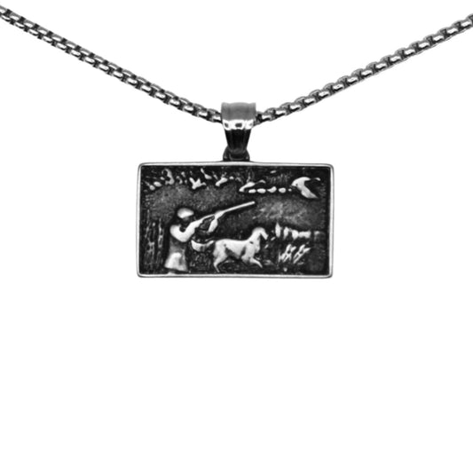 Duck Hunting Scene Necklace